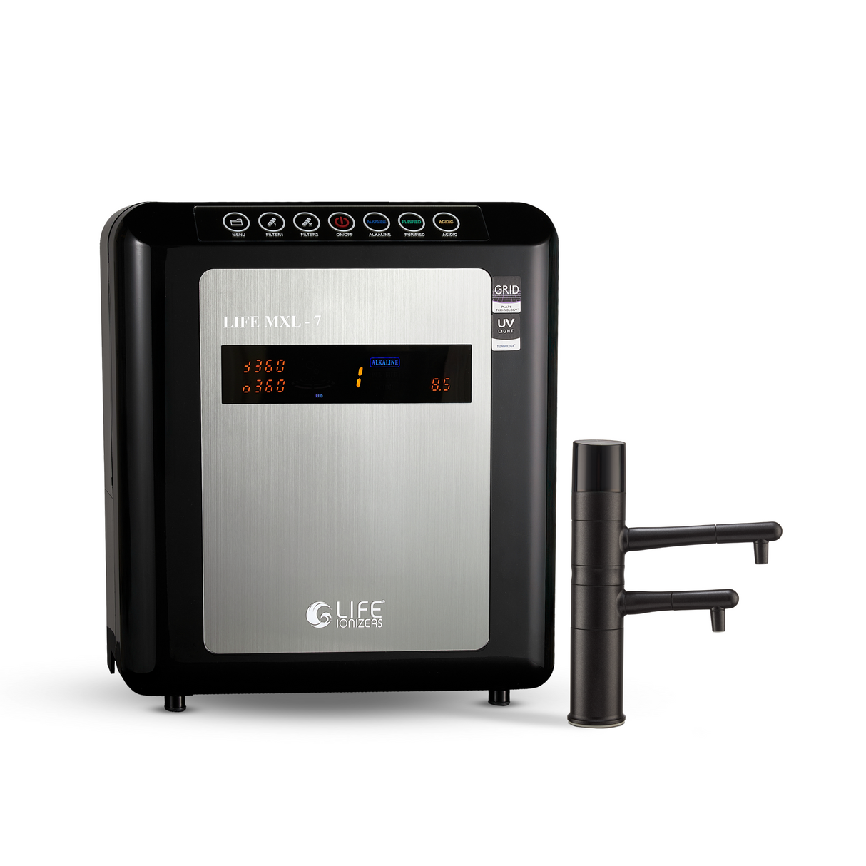 Life Ionizer MXL-7 Black Faucet Under-Counter