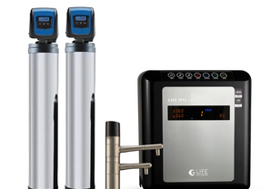 Hydrogen Water Ionizer MXL-11 under counter with Double Dolphin Whole House Filter