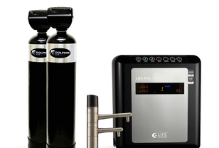 Life Ionizer MXL-15™ Under Counter Ionizer Hydrogen Machine & Double Dolphin Whole House Water Filter