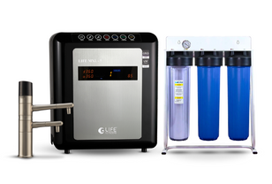 Life Water Ionizer MXL-5™ Under Counter Alkaline Water Hydrogen Machine & Champion 3-Stage Whole House Filter