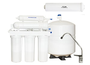 ro system with faucet and inline postmineral cartirdge