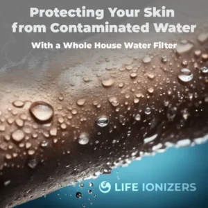 droplets of water on the skin of the arm - Protecting Your Skin From Water Contamination